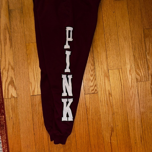 PINK Victoria's Secret Red Sweatpants with Bold Branding - Picture 2 of 2